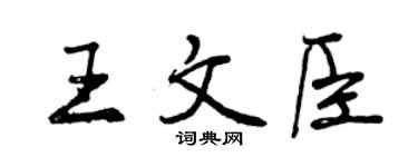 曾庆福王文臣行书个性签名怎么写