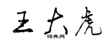 曾庆福王大虎行书个性签名怎么写