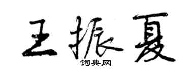 曾庆福王振夏行书个性签名怎么写