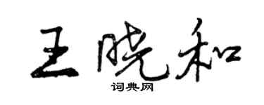 曾庆福王晓和行书个性签名怎么写