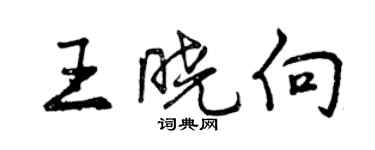 曾庆福王晓向行书个性签名怎么写