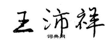 曾庆福王沛祥行书个性签名怎么写