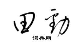 梁锦英田劲草书个性签名怎么写