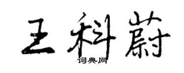 曾庆福王科蔚行书个性签名怎么写