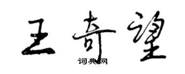曾庆福王奇望行书个性签名怎么写