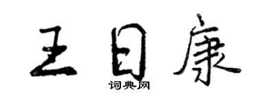 曾庆福王日康行书个性签名怎么写