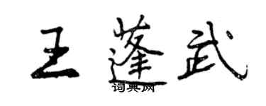 曾庆福王蓬武行书个性签名怎么写