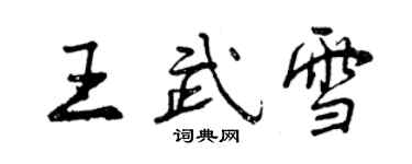 曾庆福王武雪行书个性签名怎么写
