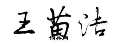 曾庆福王苗洁行书个性签名怎么写