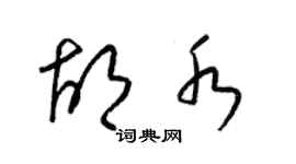 梁锦英胡水草书个性签名怎么写