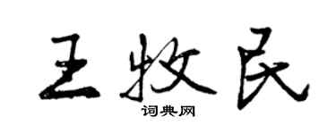 曾庆福王牧民行书个性签名怎么写