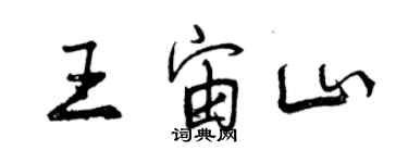 曾庆福王宙山行书个性签名怎么写