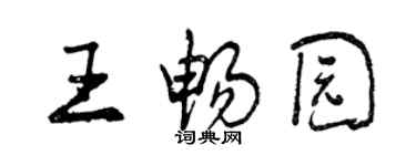 曾庆福王畅园行书个性签名怎么写