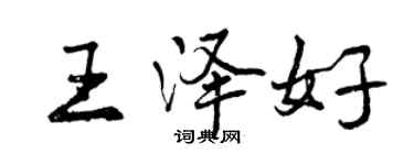 曾庆福王泽好行书个性签名怎么写