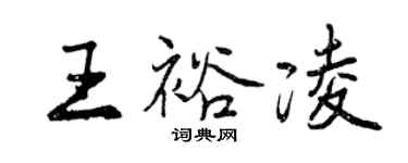 曾庆福王裕凌行书个性签名怎么写