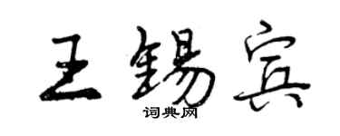 曾庆福王锡宾行书个性签名怎么写