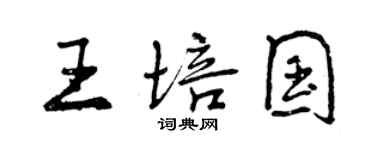 曾庆福王培国行书个性签名怎么写