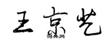 曾庆福王京艺行书个性签名怎么写