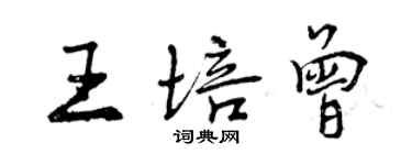 曾庆福王培曾行书个性签名怎么写