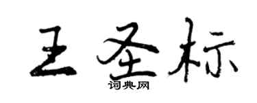 曾庆福王圣标行书个性签名怎么写