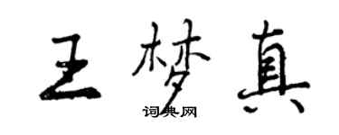 曾庆福王梦真行书个性签名怎么写