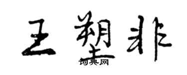 曾庆福王塑非行书个性签名怎么写