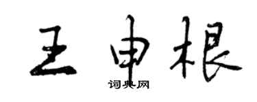 曾庆福王申根行书个性签名怎么写