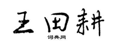 曾庆福王田耕行书个性签名怎么写