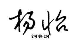 梁锦英杨怡草书个性签名怎么写
