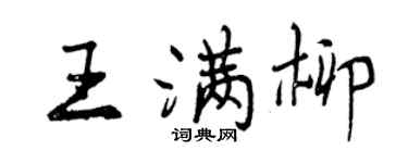 曾庆福王满柳行书个性签名怎么写