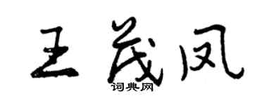 曾庆福王茂凤行书个性签名怎么写