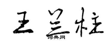 曾庆福王兰柱行书个性签名怎么写