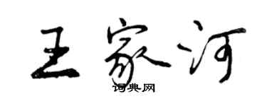 曾庆福王家河行书个性签名怎么写