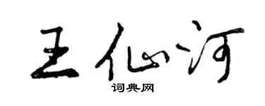 曾庆福王仙河行书个性签名怎么写