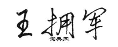 骆恒光王拥军行书个性签名怎么写