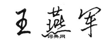 骆恒光王燕军行书个性签名怎么写