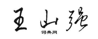 骆恒光王山强行书个性签名怎么写