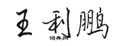 骆恒光王利鹏行书个性签名怎么写