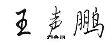 骆恒光王声鹏行书个性签名怎么写