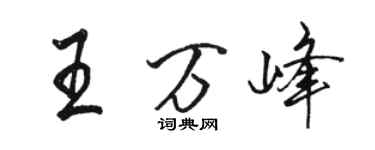 骆恒光王万峰行书个性签名怎么写