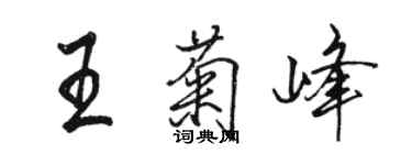 骆恒光王菊峰行书个性签名怎么写