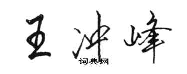 骆恒光王冲峰行书个性签名怎么写