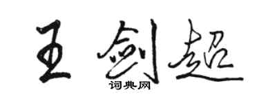 骆恒光王剑超行书个性签名怎么写
