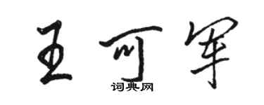 骆恒光王可军行书个性签名怎么写