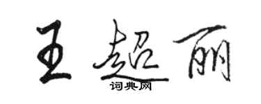 骆恒光王超丽行书个性签名怎么写