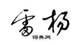 梁锦英雷杨草书个性签名怎么写