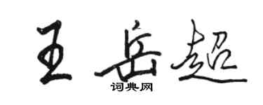 骆恒光王岳超行书个性签名怎么写