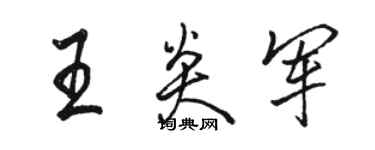 骆恒光王炎军行书个性签名怎么写