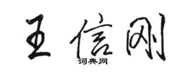 骆恒光王信刚行书个性签名怎么写