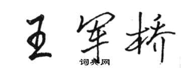 骆恒光王军桥行书个性签名怎么写